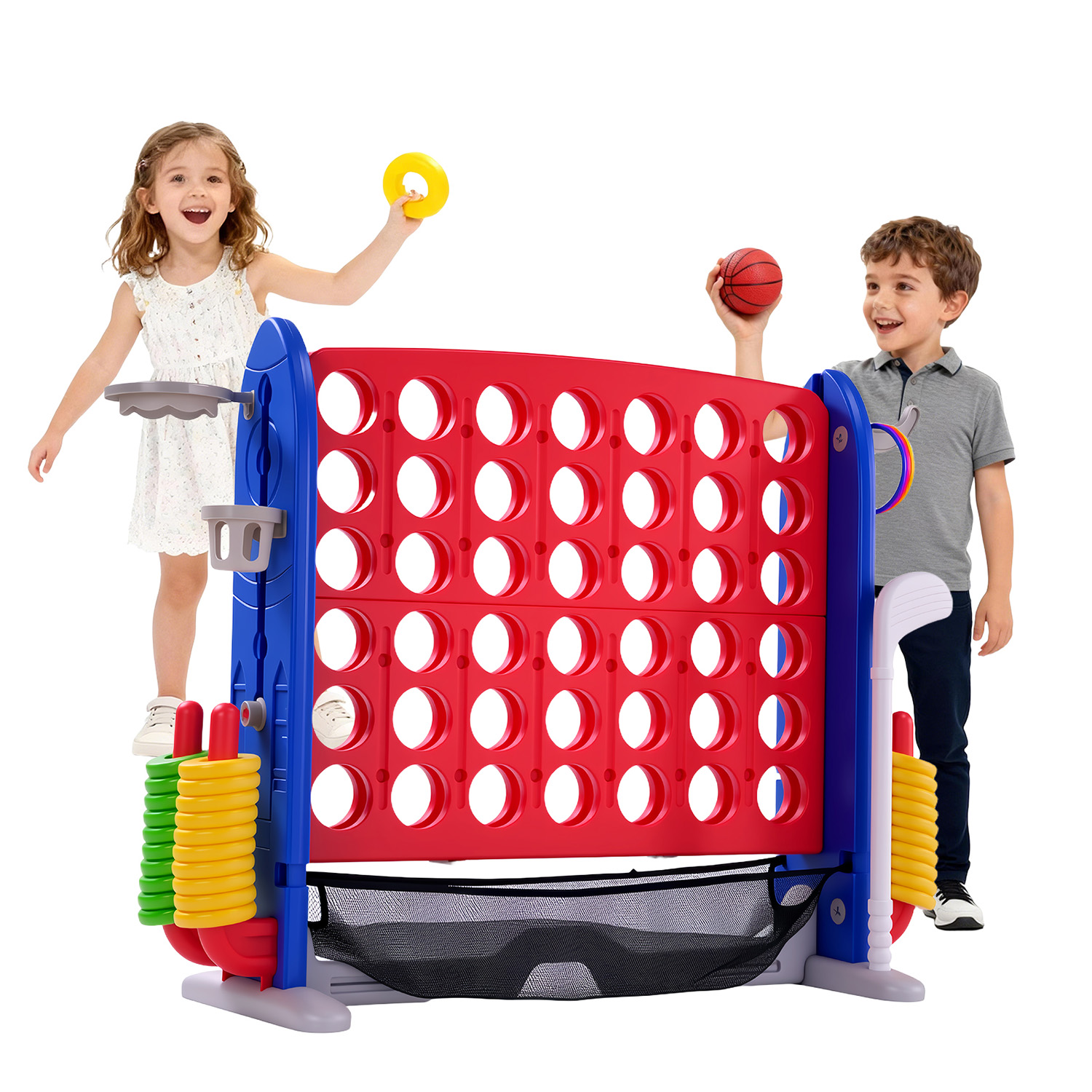 Giant Connect Four - Набор для игр 4-в-1 Giant Connect:
