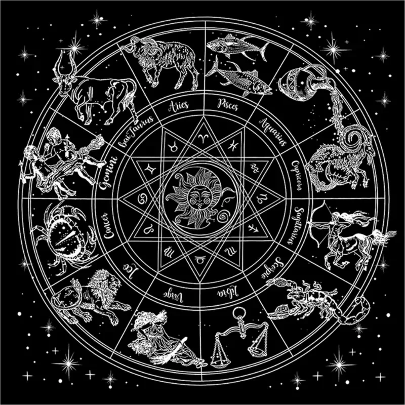 Zodiac Party Games - Ткань для Таро: Вельветовый коврик с