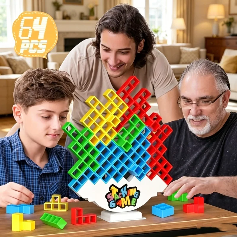 Party Games Competition - Красочные блоки для балансировки: игра-башня для