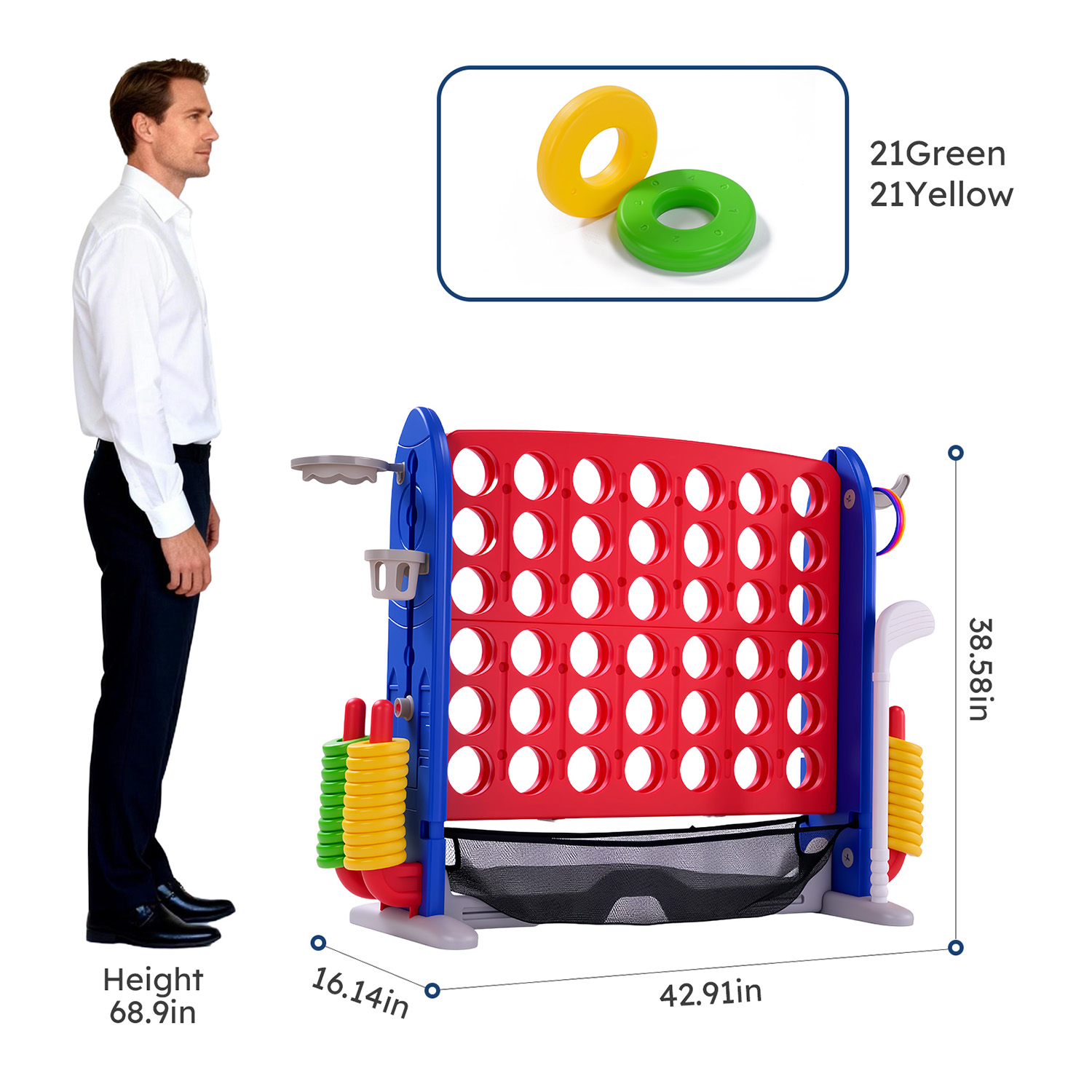 Набор для игр 4-в-1 Giant Conn – обзор и цена Giant Connect Four